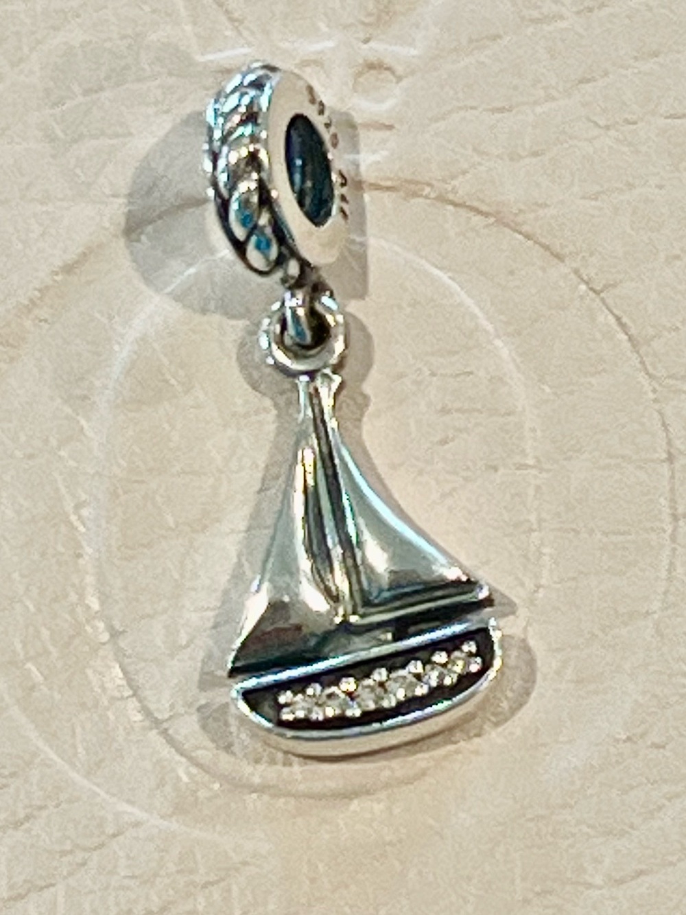Pandora Sterling Silver Sail Away Boat Dangle Charm *Retired*